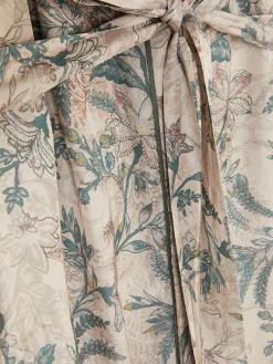 Peignoir En Satin à Fleurs