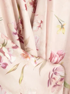 Peignoir Floral En Satin