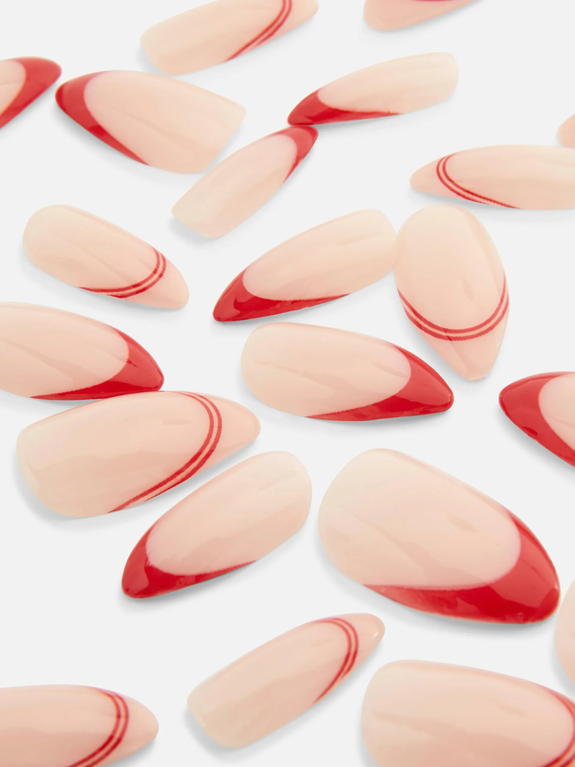 PS... Faux Ongles à Pointe Brillante Contrastée