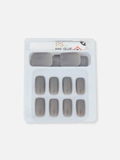 PS... Faux Ongles Brillants Carrés