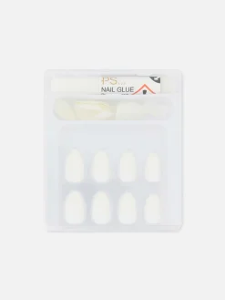 PS... Faux Ongles Brillants En Forme D'amande