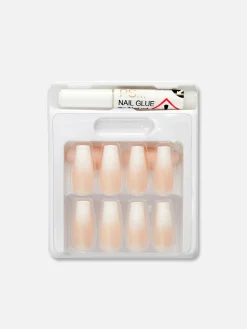 PS... Faux Ongles Brillants Stiletto Effet Dégradé