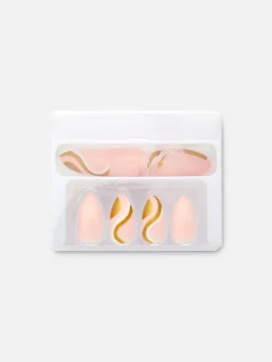 PS... Faux Ongles Pointus Brillants Tourbillon