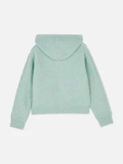 Pull à Capuche En Maille Torsadée