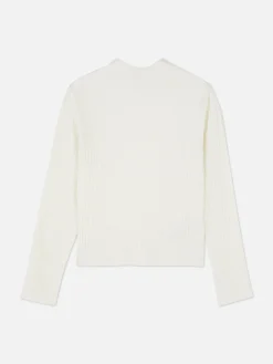 Pull à Col Ras Du Cou Côtelé