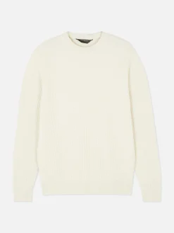 Pull à Col Ras-du-cou En Point De Panier Tressé