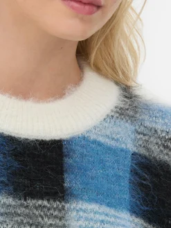 Pull Brossé à Carreaux Rita Ora