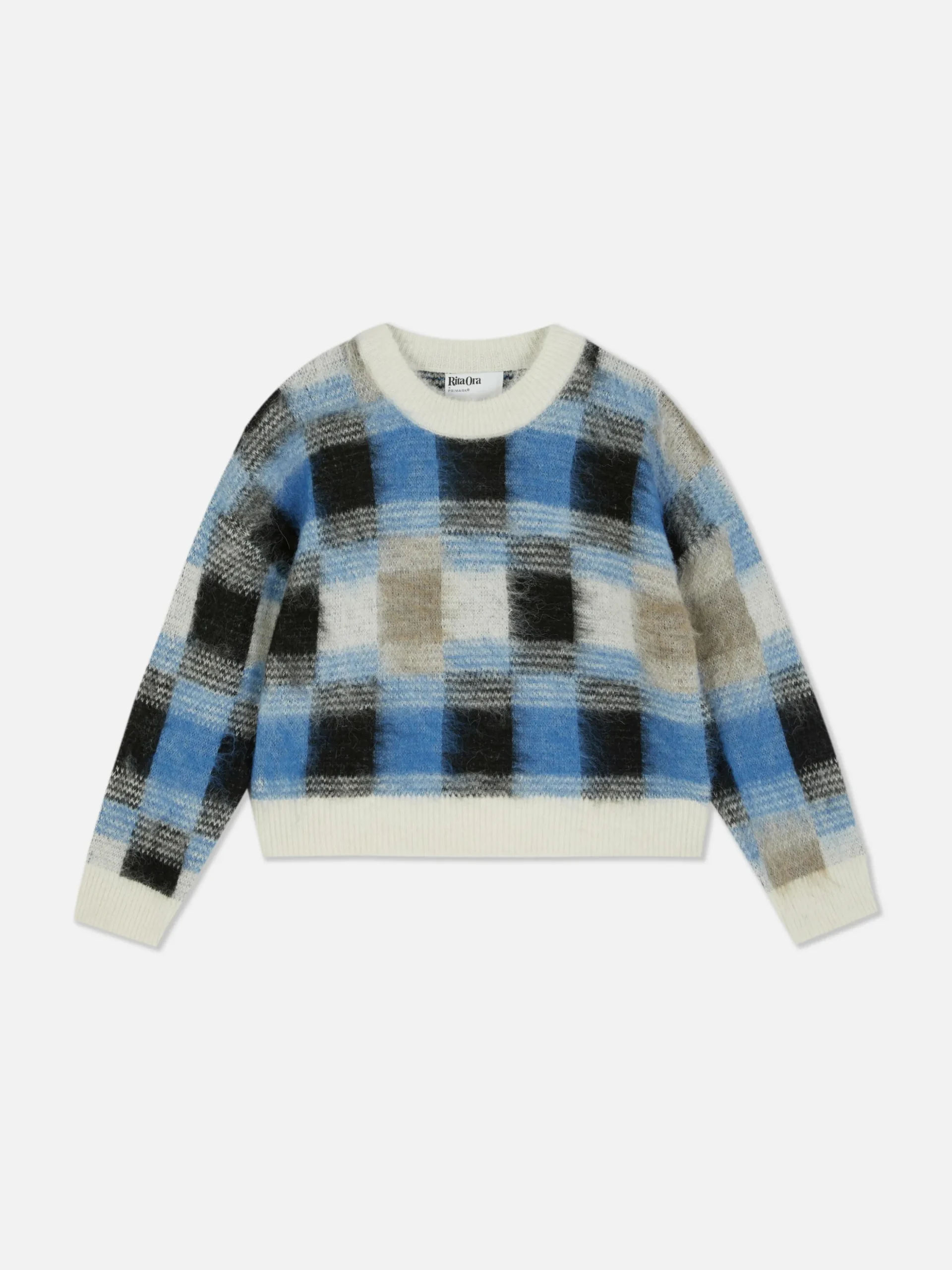 Pull Brossé à Carreaux Rita Ora