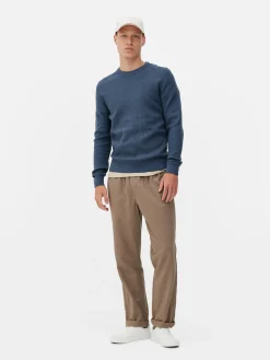 Pull Côtelé à Col Ras-du-cou