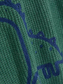 Pull En Maille à Motif Dinosaure