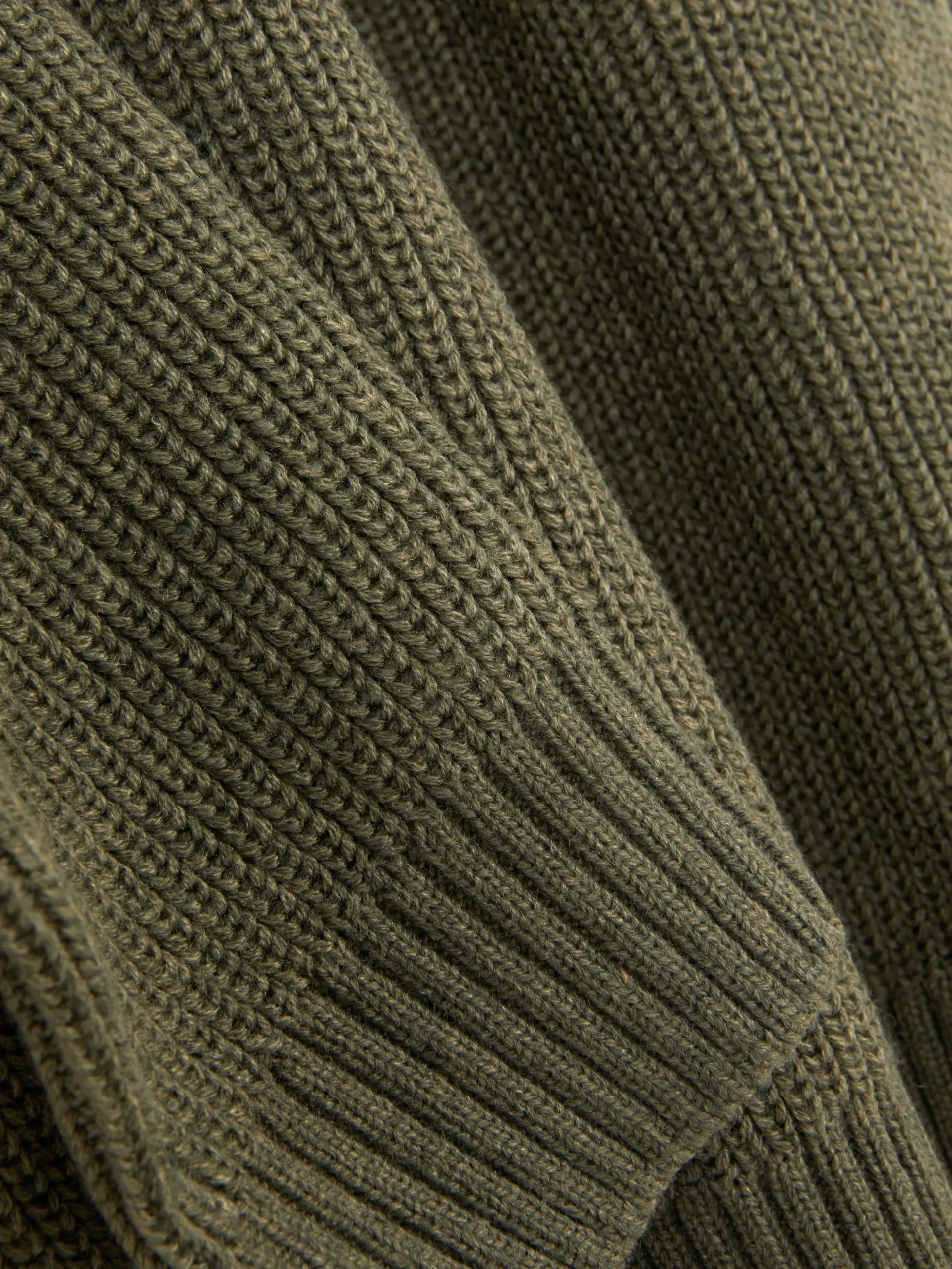 Pull En Maille Côtelée à Col Zippé