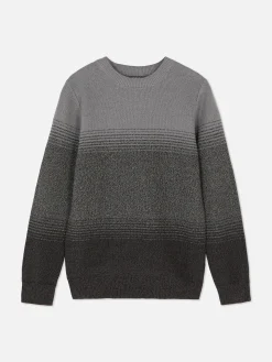 Pull En Maille Texturée à Rayures