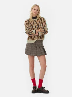 Pull En Tricot à Motif Losange Rita Ora