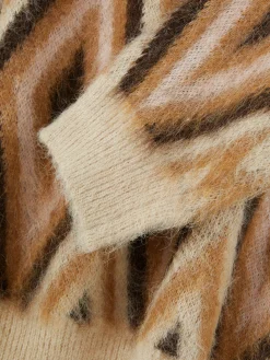 Pull En Tricot à Motif Losange Rita Ora