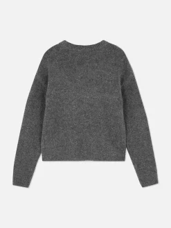 Pull En Velours Orné De Nœuds