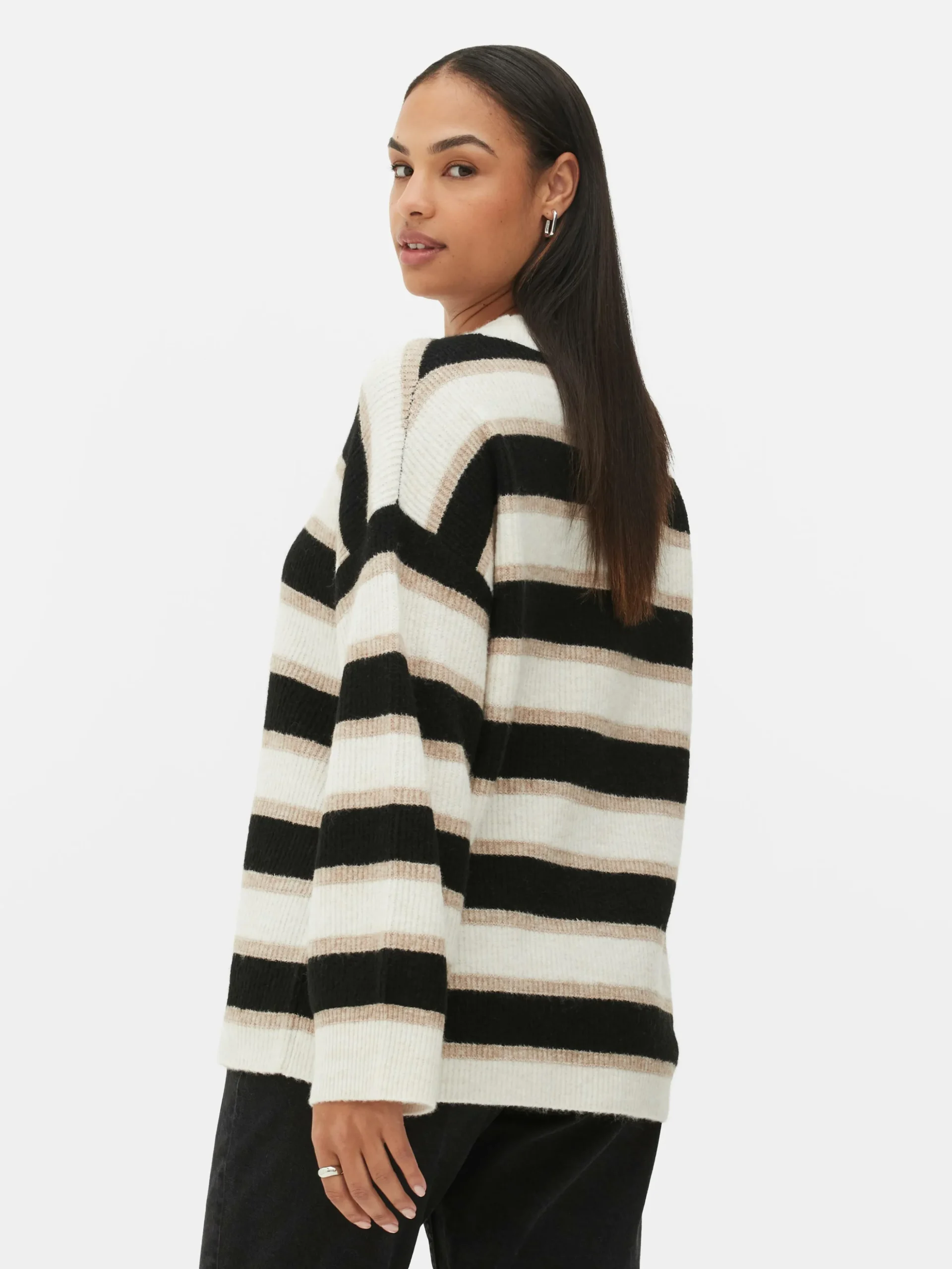 Pull Tricoté Avec Manches à Revers