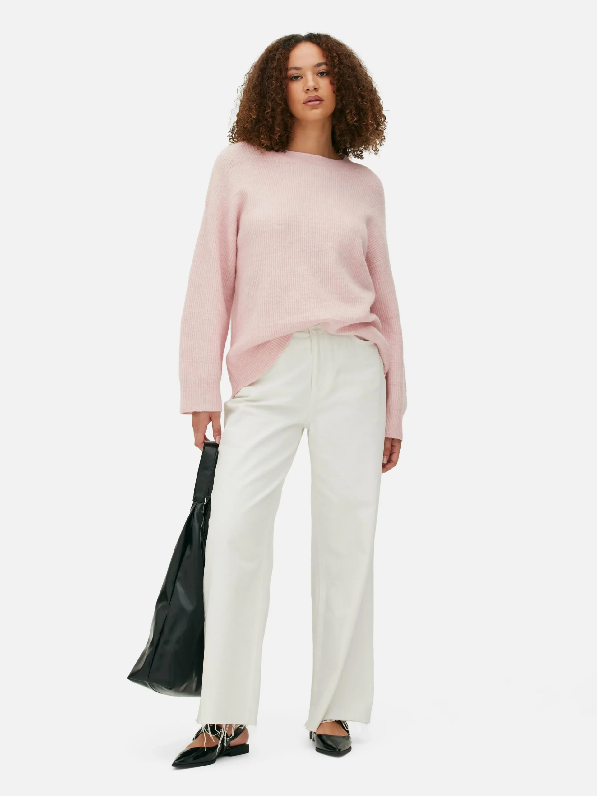 Pull Tricoté Avec Manches à Revers