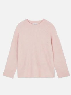 Pull Tricoté Avec Manches à Revers