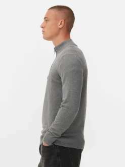 Pull Tricoté Semi-zippé