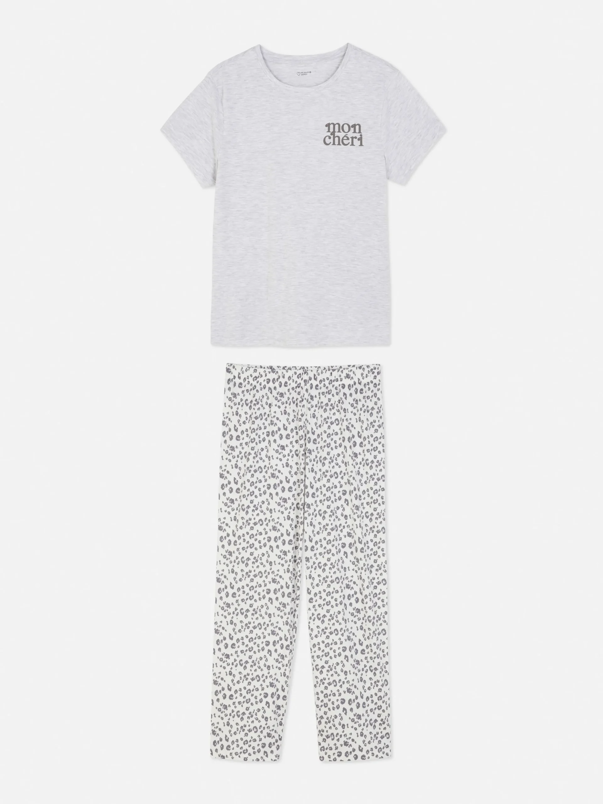 Pyjama à Manches Courtes Graphique En Jersey