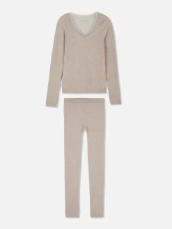 Pyjama à Manches Longues Avec Finitions En Dentelle