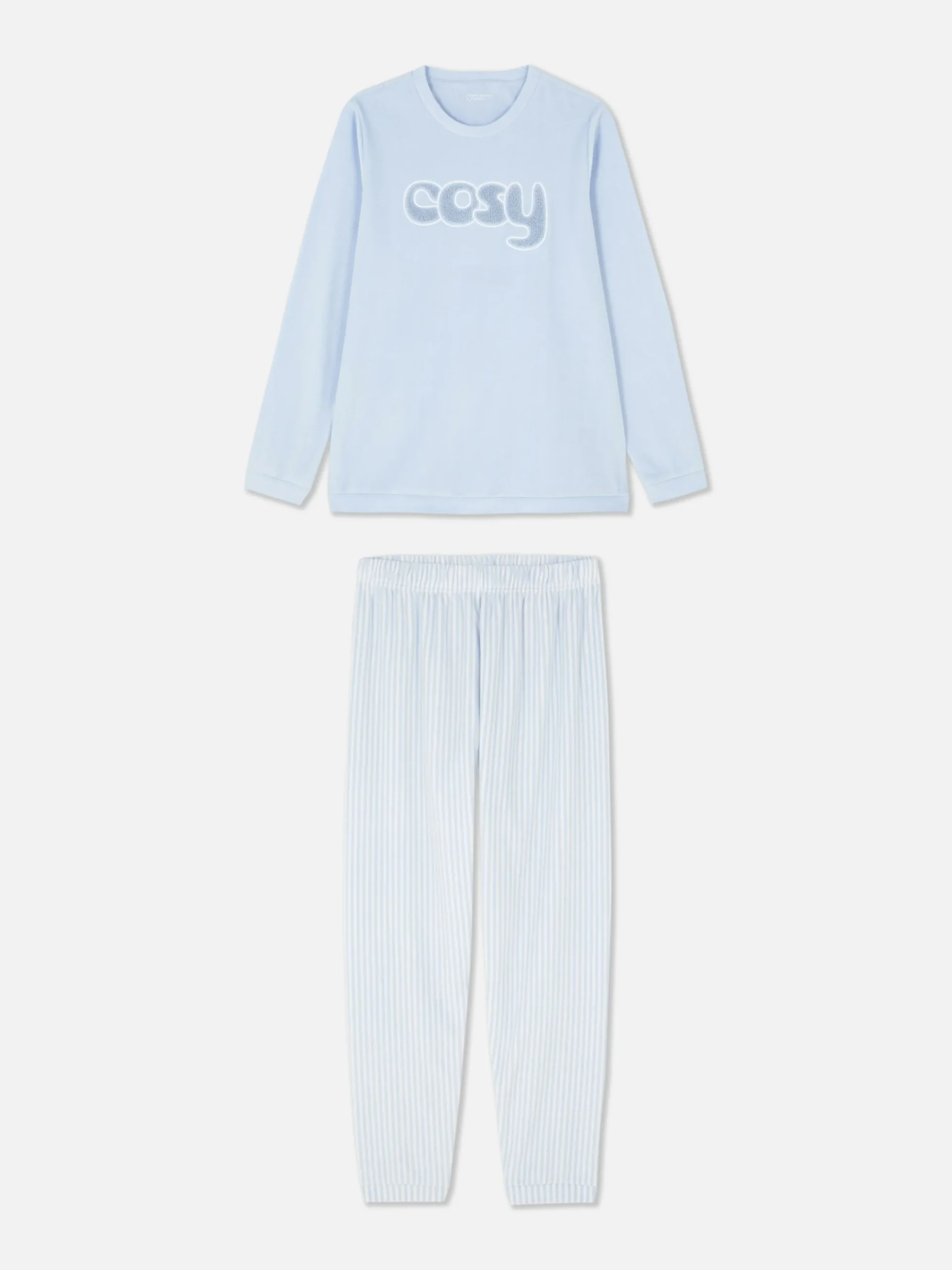 Pyjama à Manches Longues Et à Message