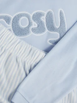 Pyjama à Manches Longues Et à Message