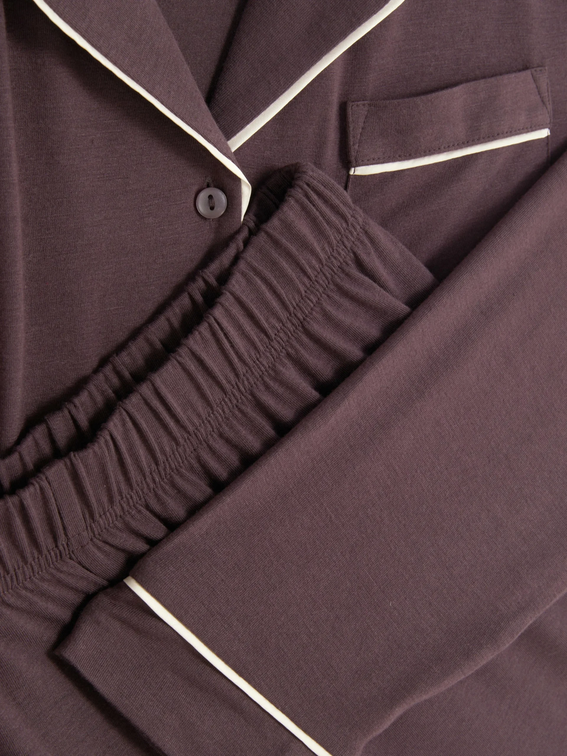 Pyjama Boyfriend En Jersey à Manches Longues