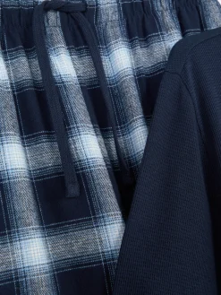 Pyjama En Coton Brossé à Carreaux