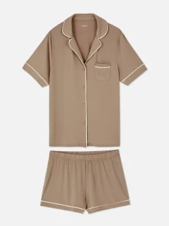 Pyjama En Jersey à Manches Courtes