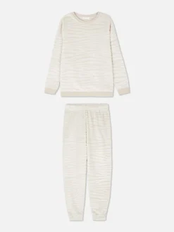 Pyjama En Molleton à Manches Longues