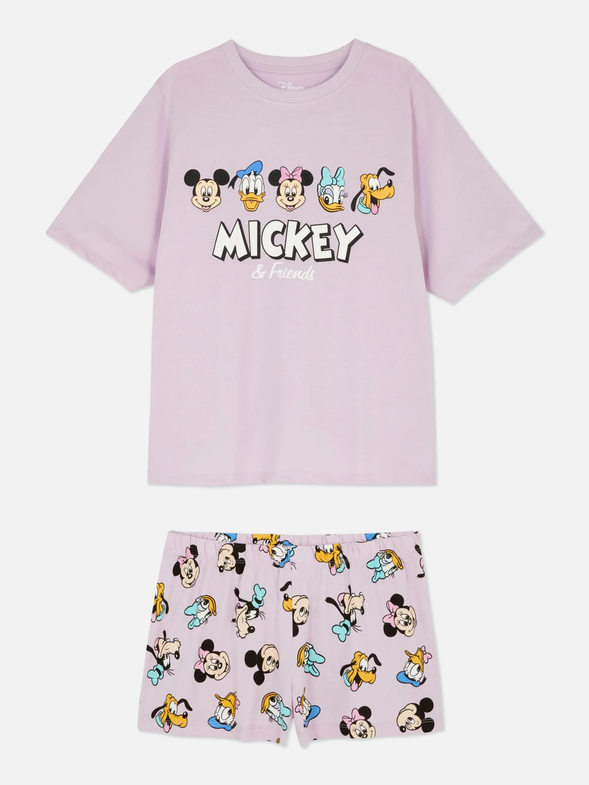 Pyjama Short Et T-shirt Disney Mickey Mouse Et Ses Amis