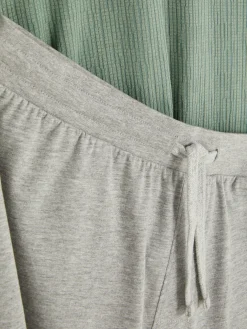 Pyjama T-shirt Texturé Et Short En Jersey