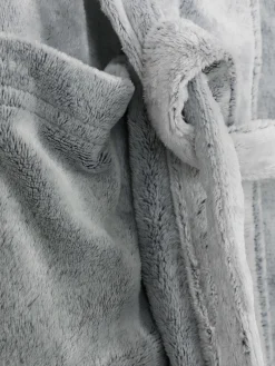 Robe De Chambre Mi-longue Duveteuse