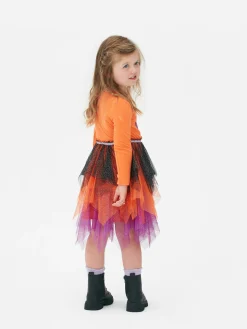 Robe D'Halloween Citrouille à Sequins