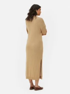 Robe Mi-longue Avec Col En V