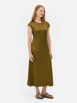Robe Mi-longue En Satin The Edit