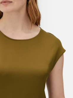 Robe Mi-longue En Satin The Edit