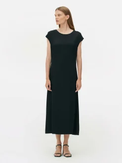 Robe Mi-longue En Satin The Edit