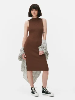 Robe Mi-longue Sans Manches En Maille