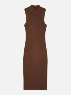 Robe Mi-longue Sans Manches En Maille