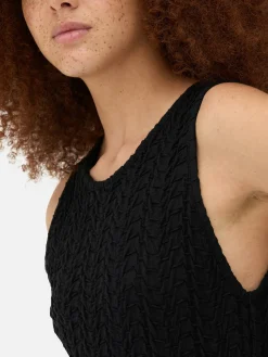 Robe Mi-longue Texturée à Dos Nageur