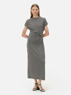 Robe Mi-longue Torsadée En Jersey The Edit