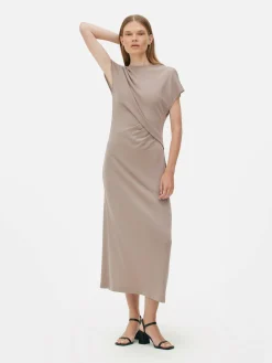 Robe Mi-longue Torsadée En Jersey The Edit
