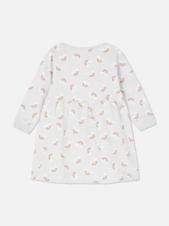 Robe Sweat-shirt à Motif Arc-en-ciel