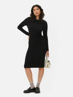 Robe-pull à Col Ras-du-cou Et Manches Longues