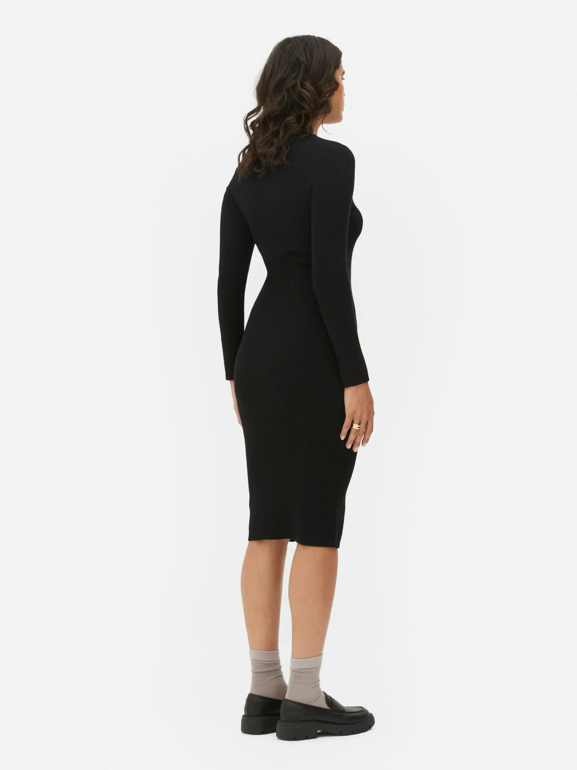 Robe-pull à Col Ras-du-cou Et Manches Longues