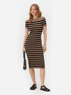 Robe-pull Mi-longue à Manches Courtes