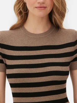 Robe-pull Mi-longue à Manches Courtes