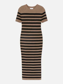 Robe-pull Mi-longue à Manches Courtes